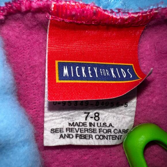 Vintage Minnie Mouse Pink & blue with daisy's pull over hoodie sweatshirt 7/8 - Picture 5 of 8